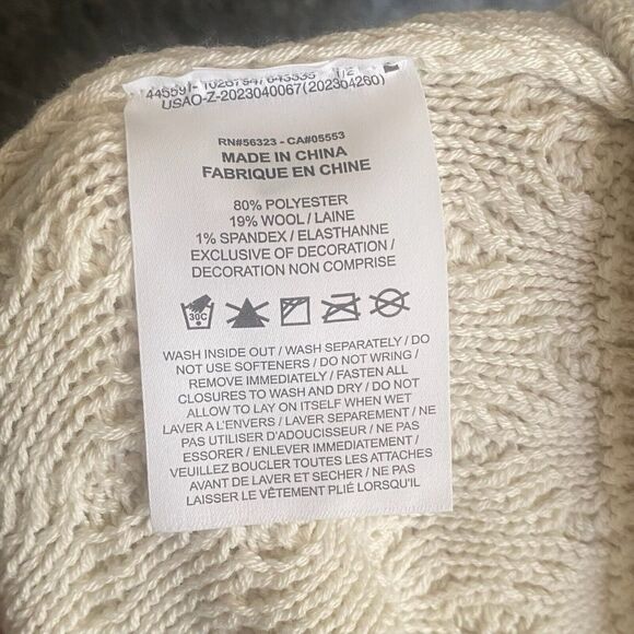 Nike Men's Life Cable Knit Turtleneck Sweater Light Bone FB7770-072 Size Small - Picture 15 of 16